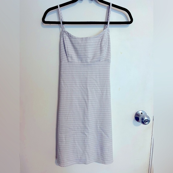COPY - Brandy Melville Light Pink Plaid Mini Dress - Picture 3 of 8
